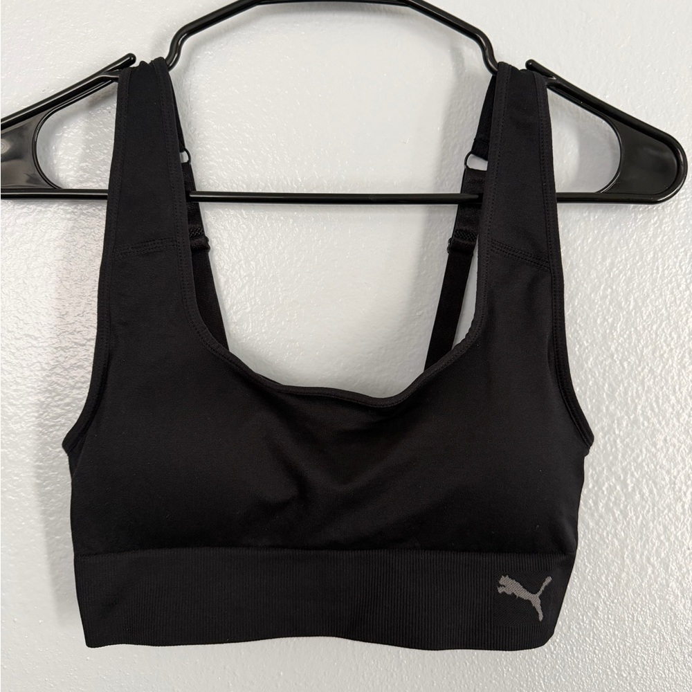 Puma Black Sports Bra Size M